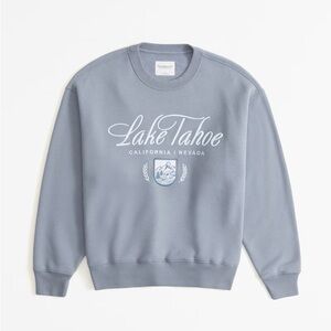 🆕 ABERCROMBIE Lake Tahoe Oversized Crewneck Sweatshirt 🤍
